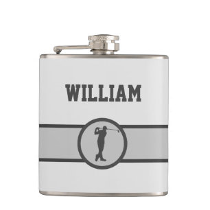 Personalized Custom Name Golfer Gifts  Hip Flask