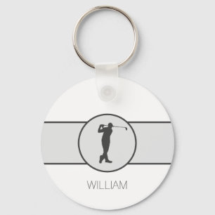 Personalized Custom Name Golfer Gifts Keychain