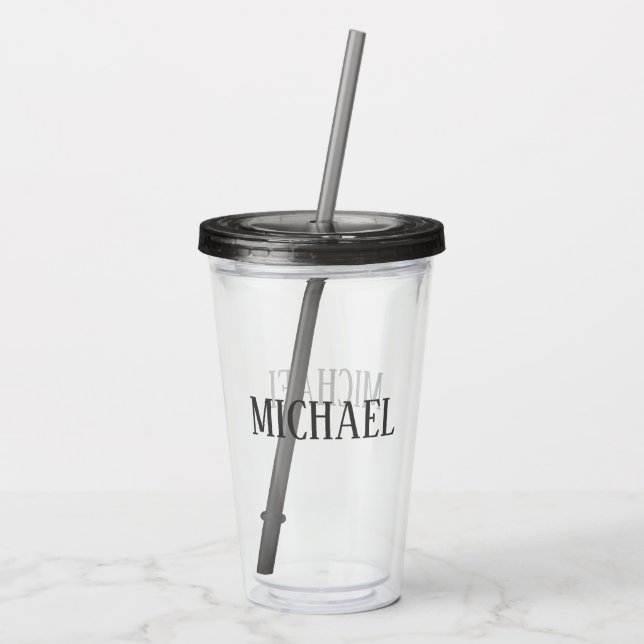 Personalized Custom Name Make your Own Acrylic Tumbler (Back)