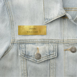 Personalized Custom Name Metallic Gold Name Tag