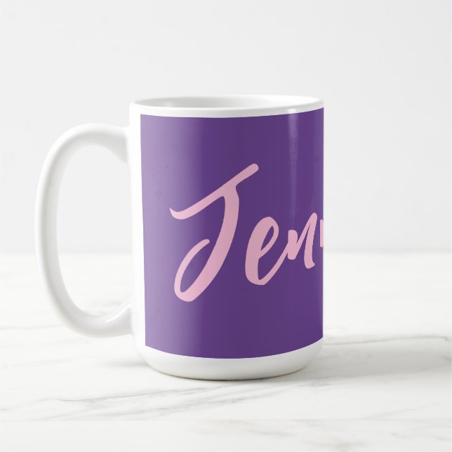 Personalized Custom Name Minimal monogram Mugs . (Left)