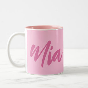 Personalized Custom Name Minimal monogram Mugs .