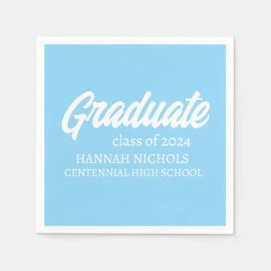 Personalized Custom Name Modern Graduate Napkins