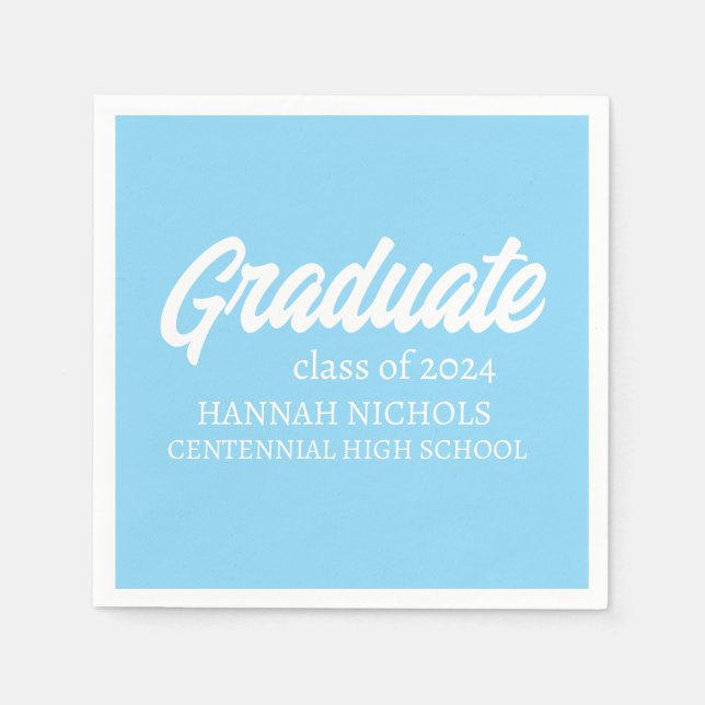 Personalized Custom Name Modern Graduate Napkins (Front)