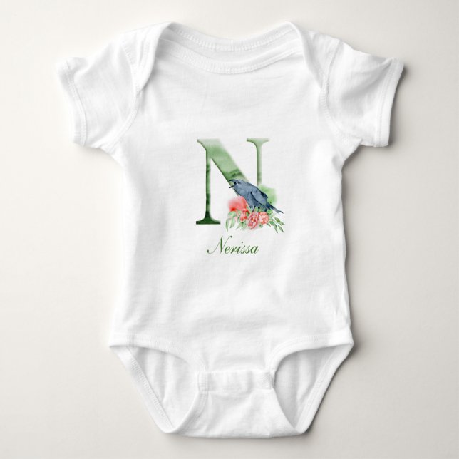 Personalized Custom Name Monogram | Bodysuit (Front)