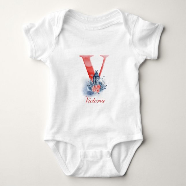 Personalized Custom Name Monogram | Bodysuit (Front)