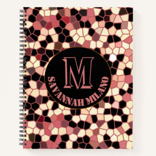 Personalized Custom Name Monogram Spiral Notebook