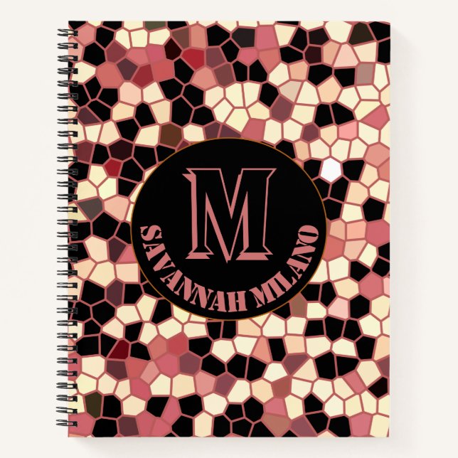 Personalized Custom Name Monogram Spiral Notebook (Front)