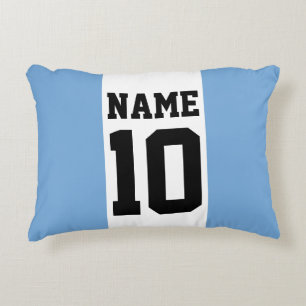 Personalized custom name & number Argentina Flag Accent Pillow