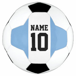 Personalized custom name & number Argentina Flag Soccer Ball