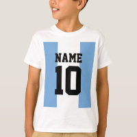 Personalized custom name & number Argentina Flag