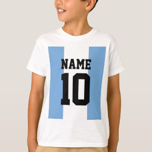 Personalized custom name & number Argentina Flag T-Shirt