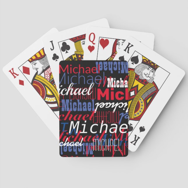 Personalized Custom Name  Playing Cards (Back)