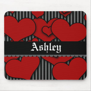 Personalized & Custom Name Red Gothic Mousepad