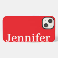 Personalized Custom Name Simple Elegant Red Colour