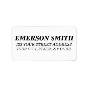 Personalized Custom Name Simple Modern Address Label