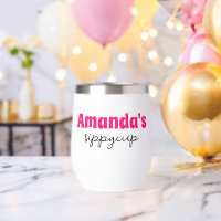 Personalized Custom Name Sippy Cup Wine Tumbler