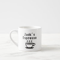 Personalized custom name small espresso cup mug