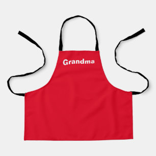 Personalized Custom Name Solid Colour Red Apron