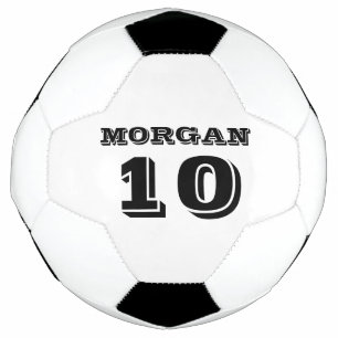 Personalized custom name sports team number modern soccer ball