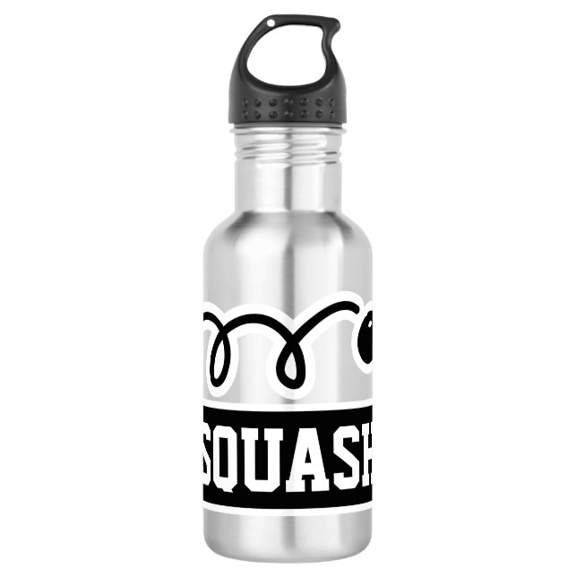 Personalized custom name squash sports 532 ml water bottle (Front)