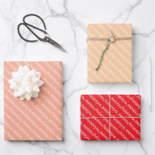 Personalized Custom Name Stylish Merry Christmas. Wrapping Paper Sheet