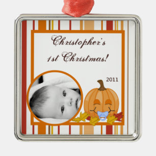 Personalized Custom Ornament Autumn Fall Pumpkin