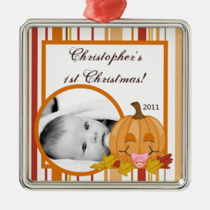 Personalized Custom Ornament Autumn Fall Pumpkin