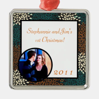 Personalized Custom Ornament Autumn Floral Burst