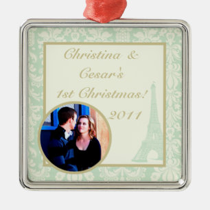 Personalized Custom Ornament Damask Paris