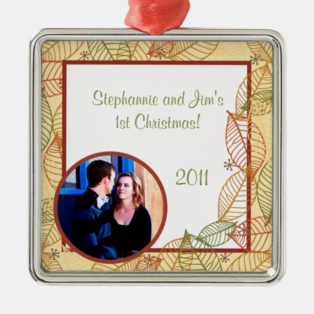 Personalized Custom Ornament Fall Leaves (Front)