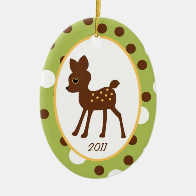 Personalized Custom Ornament Forest Friends Deer (Front)