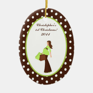 Personalized Custom Ornament G Mod Mom Polka Do