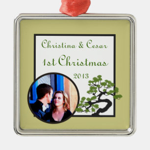 Personalized Custom Ornament Japanese Green Bonsai