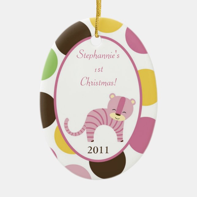 Personalized Custom Ornament Jungle Queen Tiger (Front)