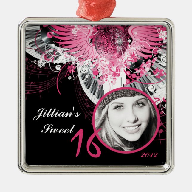 Personalized Custom Ornament Ocean Sweet 16 Dance (Front)