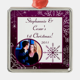 Personalized Custom Ornament Purple Star/Snowflake