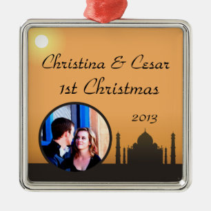 Personalized Custom Ornament Taj Mahal Sunset Oran
