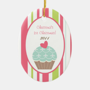 Personalized Custom Ornament Tea Party Pink Pastel