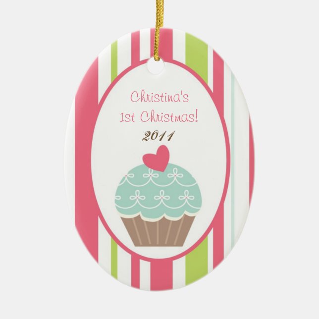 Personalized Custom Ornament Tea Party Pink Pastel (Front)