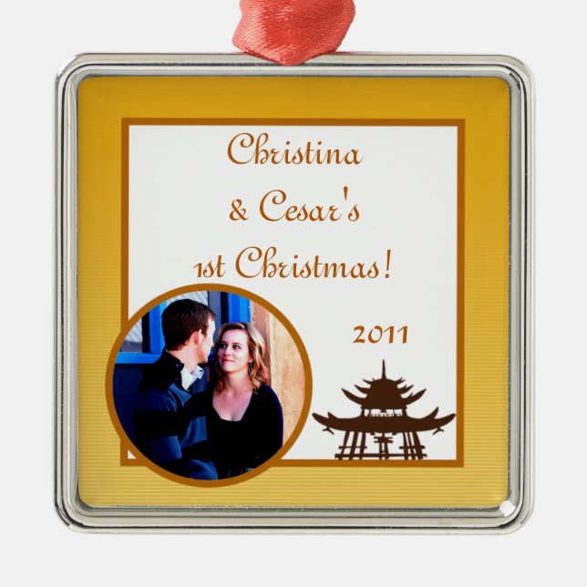 Personalized Custom Ornament Warm Sunset (Front)