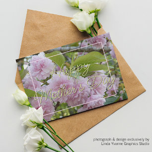 Personalized Custom Pastel Pink Spring Floral Card