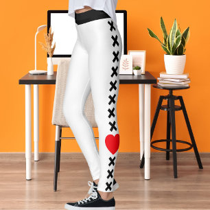 Personalized Custom Pet Cat Quote On Black White Leggings