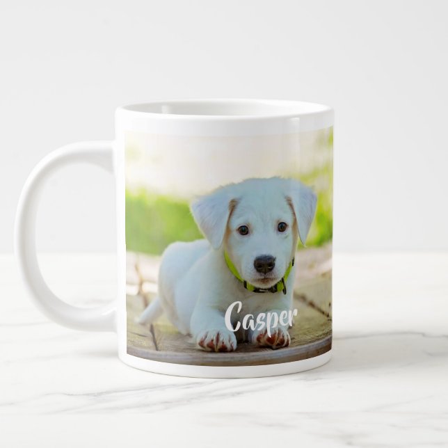 Personalized custom pet photo  large coffee mug (Left)