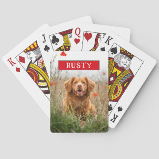 Personalized Custom Pet Photo Name Playing Cards