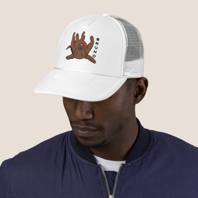 Personalized Custom Pet Portrait Dog Lover Gift  Trucker Hat (In Situ)