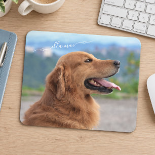 Personalized Custom Photo And Dog Name Mouse Pad