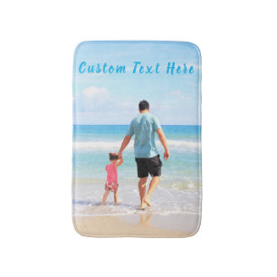 Personalized Custom Photo and Text Bath Mat