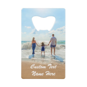 Personalized Custom Photo and Text Bottle Opener Credit Card Bottle Opener