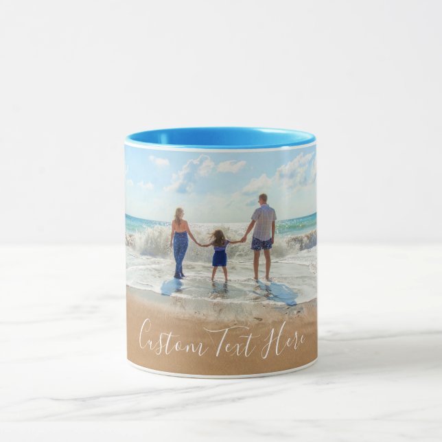 Personalized Custom Photo and Text Coffee Mug (Center)